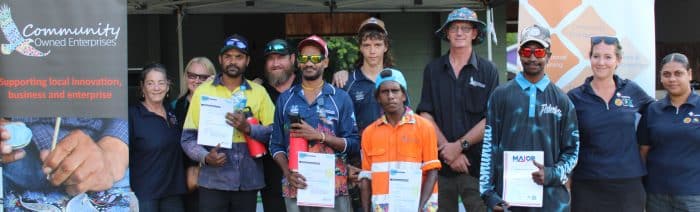 Wujal Wujal Pride of place graduates with supporters at their ceremony