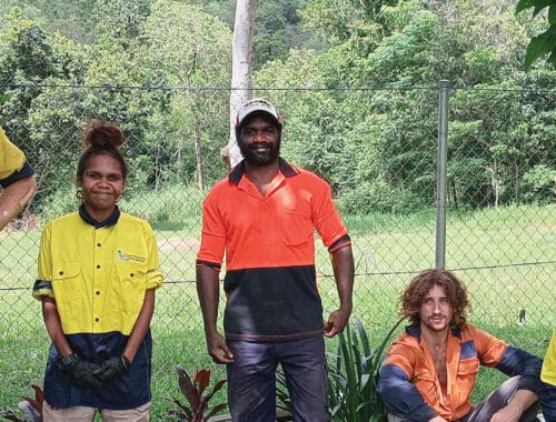 Some of the team from the Wujal Wujal Nursery RJED project