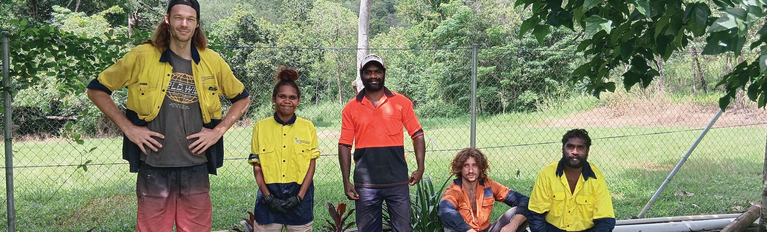 Some of the team from the Wujal Wujal Nursery RJED project